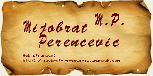 Mijobrat Perenčević vizit kartica